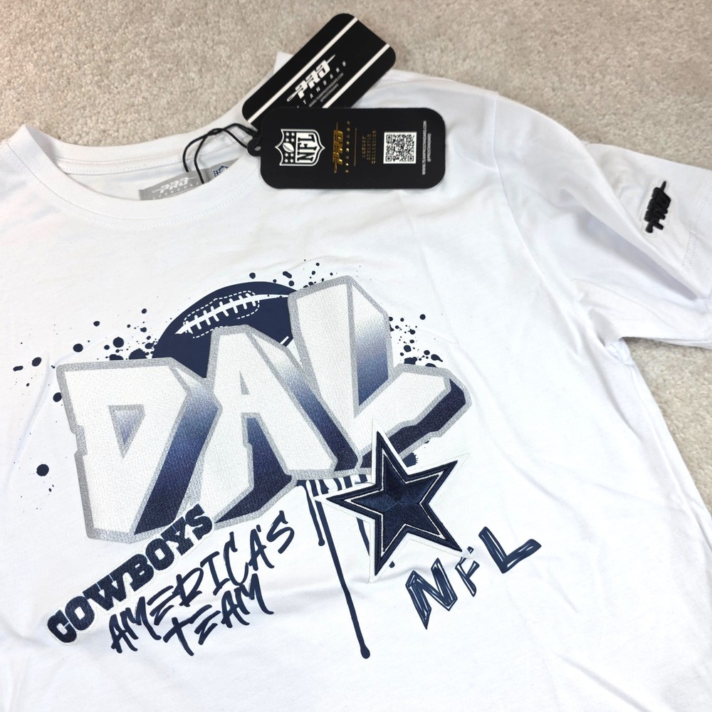 Pro Standard T-Shirt Kids M White NFL Dallas Cowboys Team Logo Graphic NWT